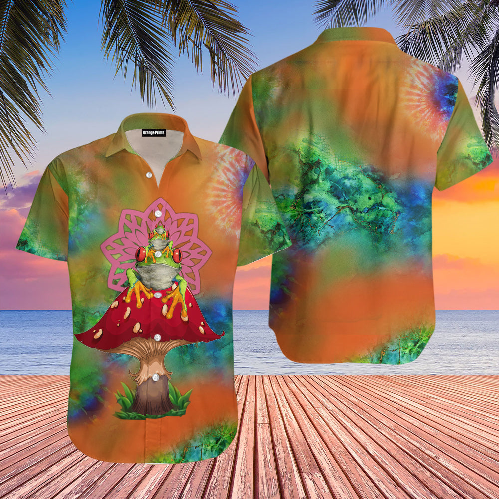 Colorful Frog Mushroom Hawaiian Shirt – For Men And Women