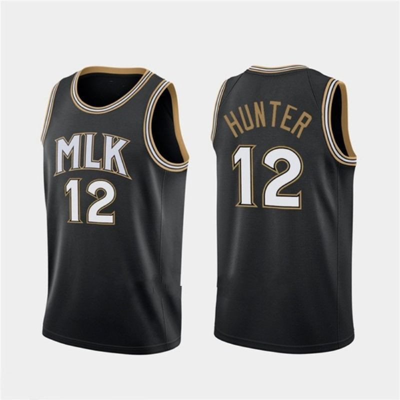 Atlanta Hawks Deandre Hunter #12 2020 NBA New Arrival Black Jersey