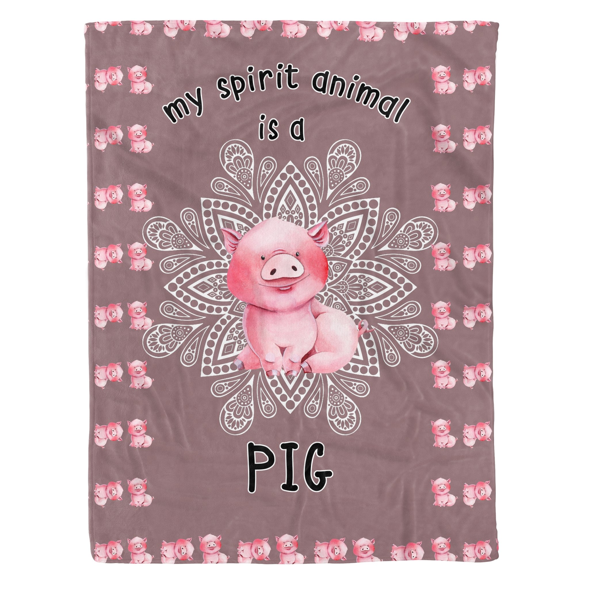 Spirit Animal Pig – Fleece Blanket, Gift For You, Gift For Her, Gift For Him, Gift For Pig Lover, Sherpa Blanket