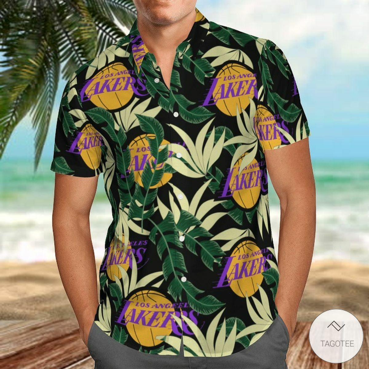 Nba Los Angeles Lakers Tropical Flowers Trendy Hawaiian Shirt V2 Aloha Shirt