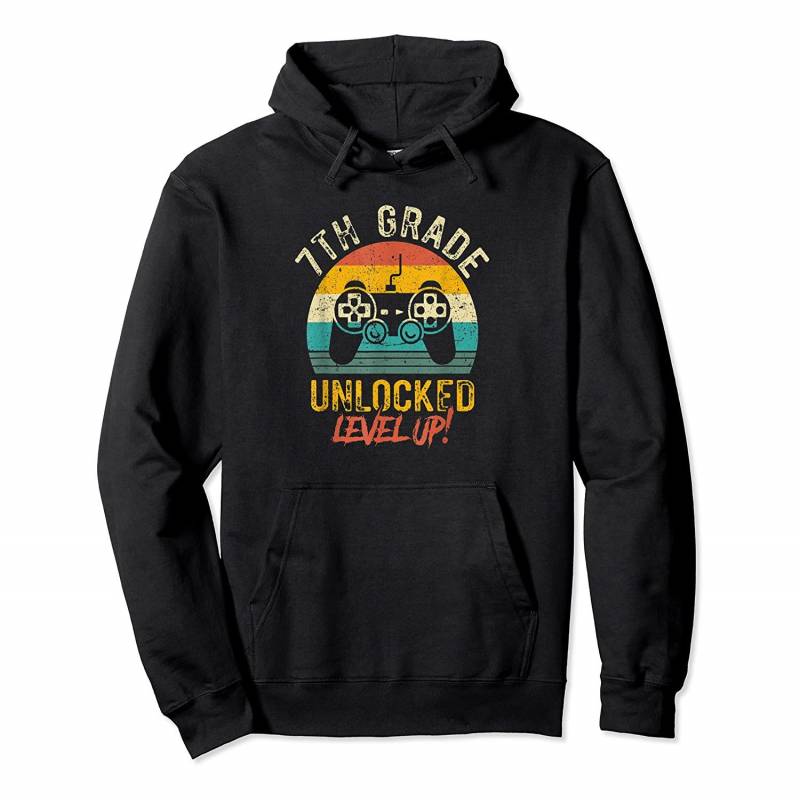 7th Grade Unlocked Level up Vintage Back to school shirt Pullover Hoodie, T-Shirt, Sweatshirt