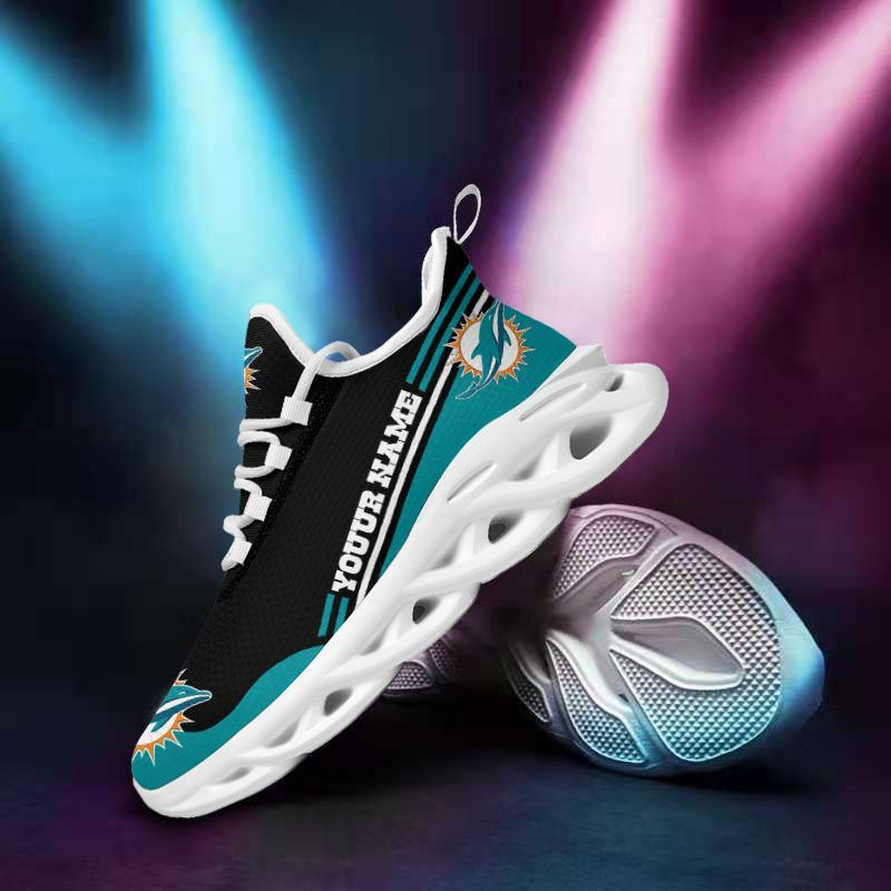 Miami Dolphins Personalized Yezy Running Sneakers Art 1702