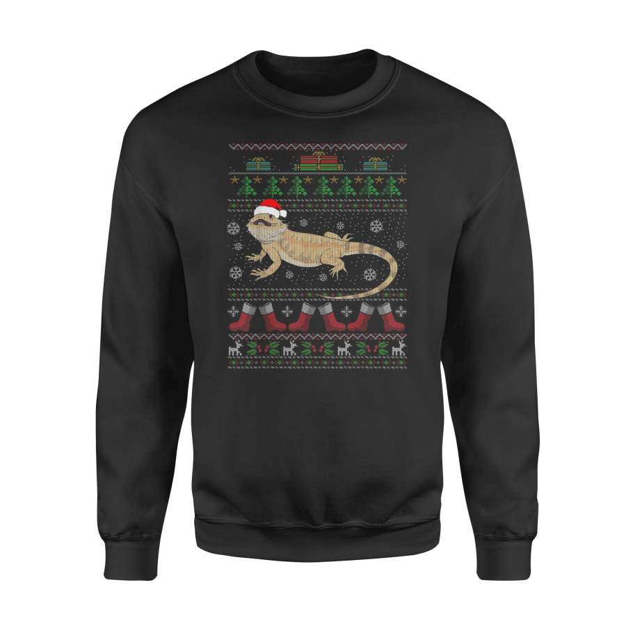 Bearded Dragon Ugly Christmas Funny Christmas Gift – Standard Fleece Sweatshirt