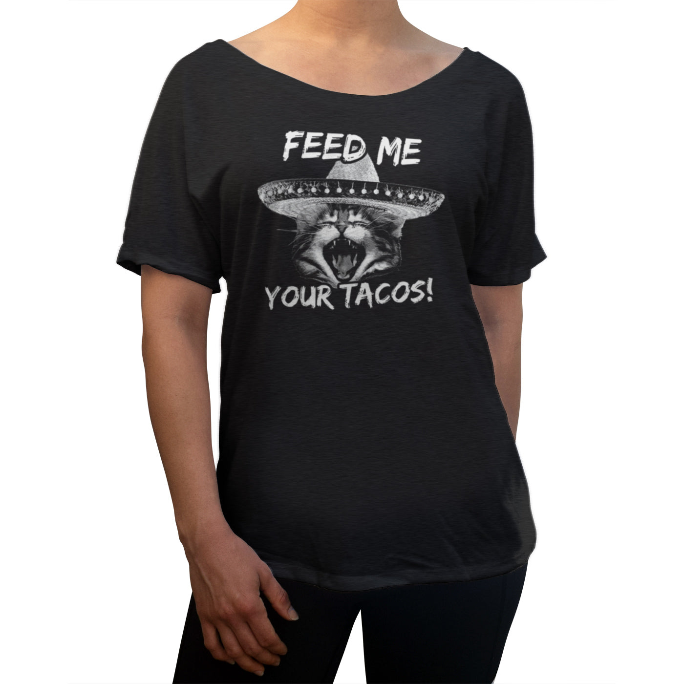 Women’S Feed Me Your Tacos Scoop Neck T-Shirt