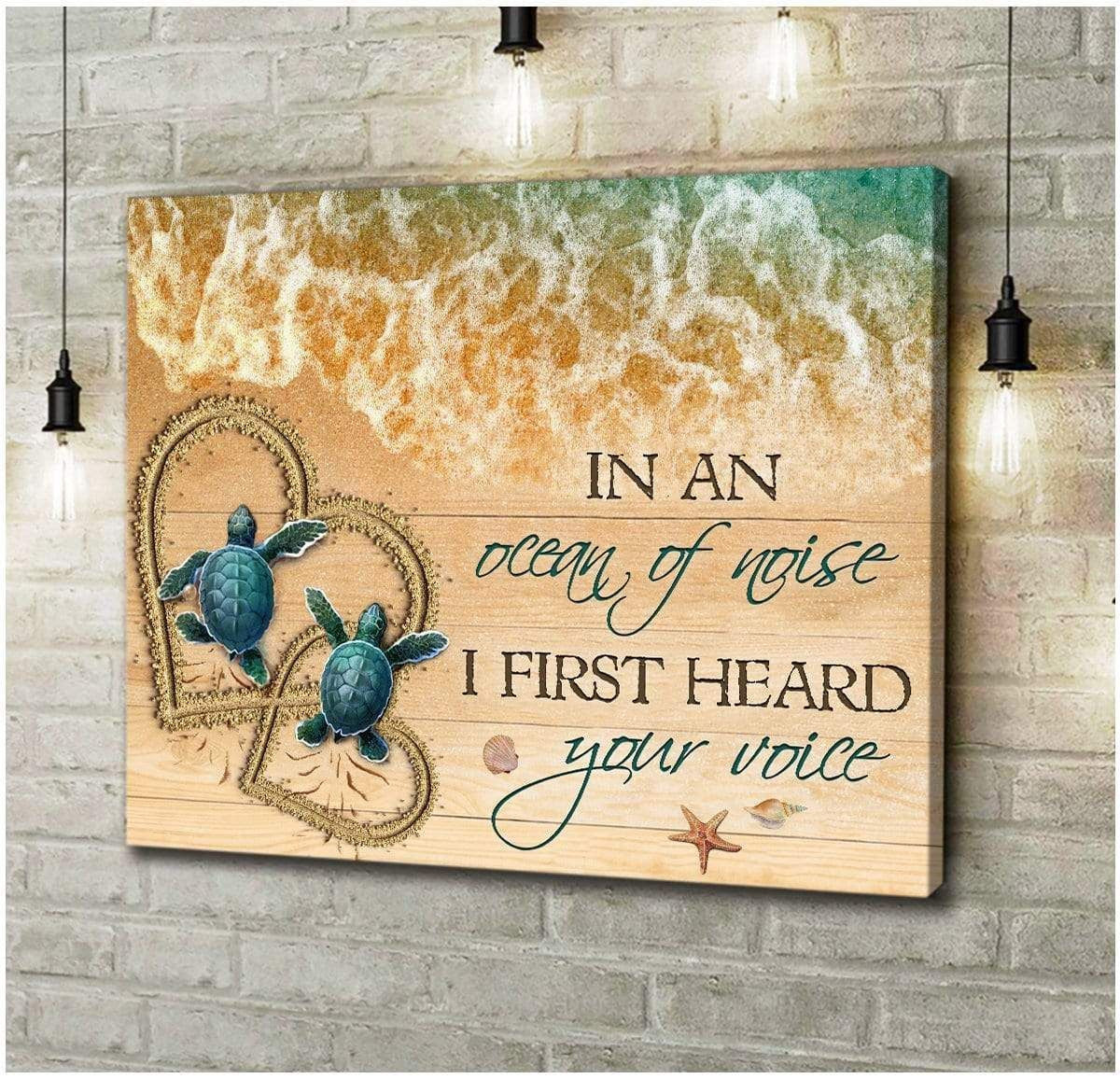 Your Voice Turtle Wall Art Canvas Gift For Family, Wall Art Decor, Canvas Print, Home Decor