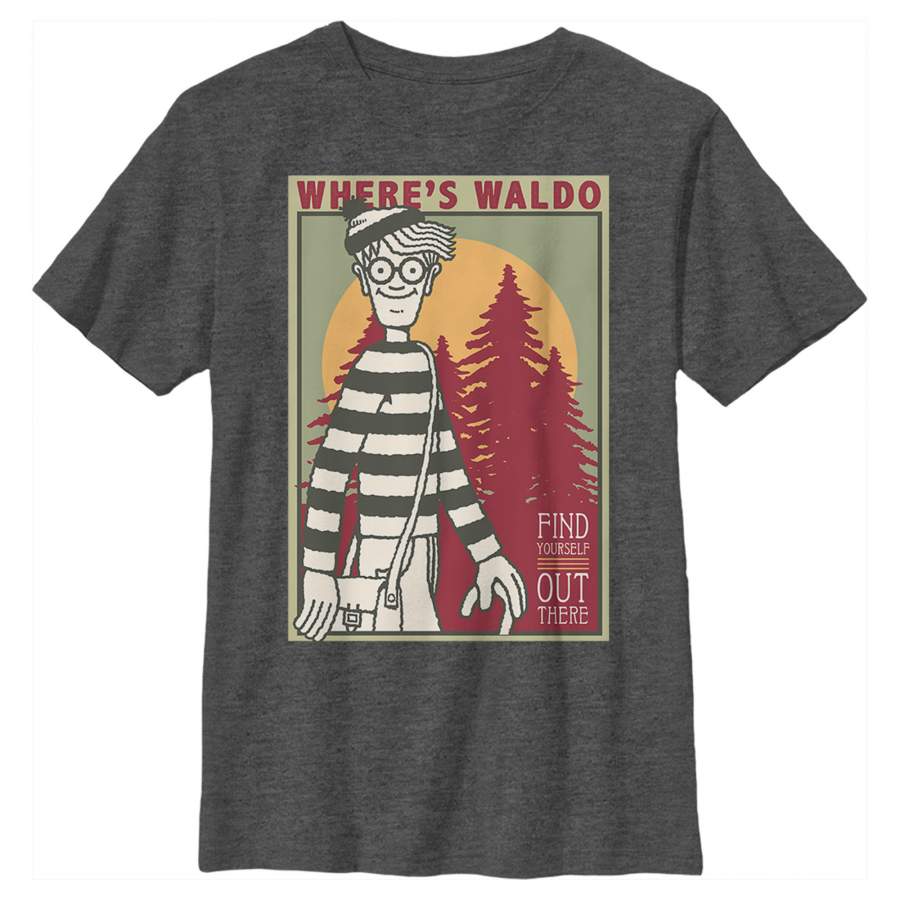 Where’s Waldo Boy’s Travel Poster  T Shirt