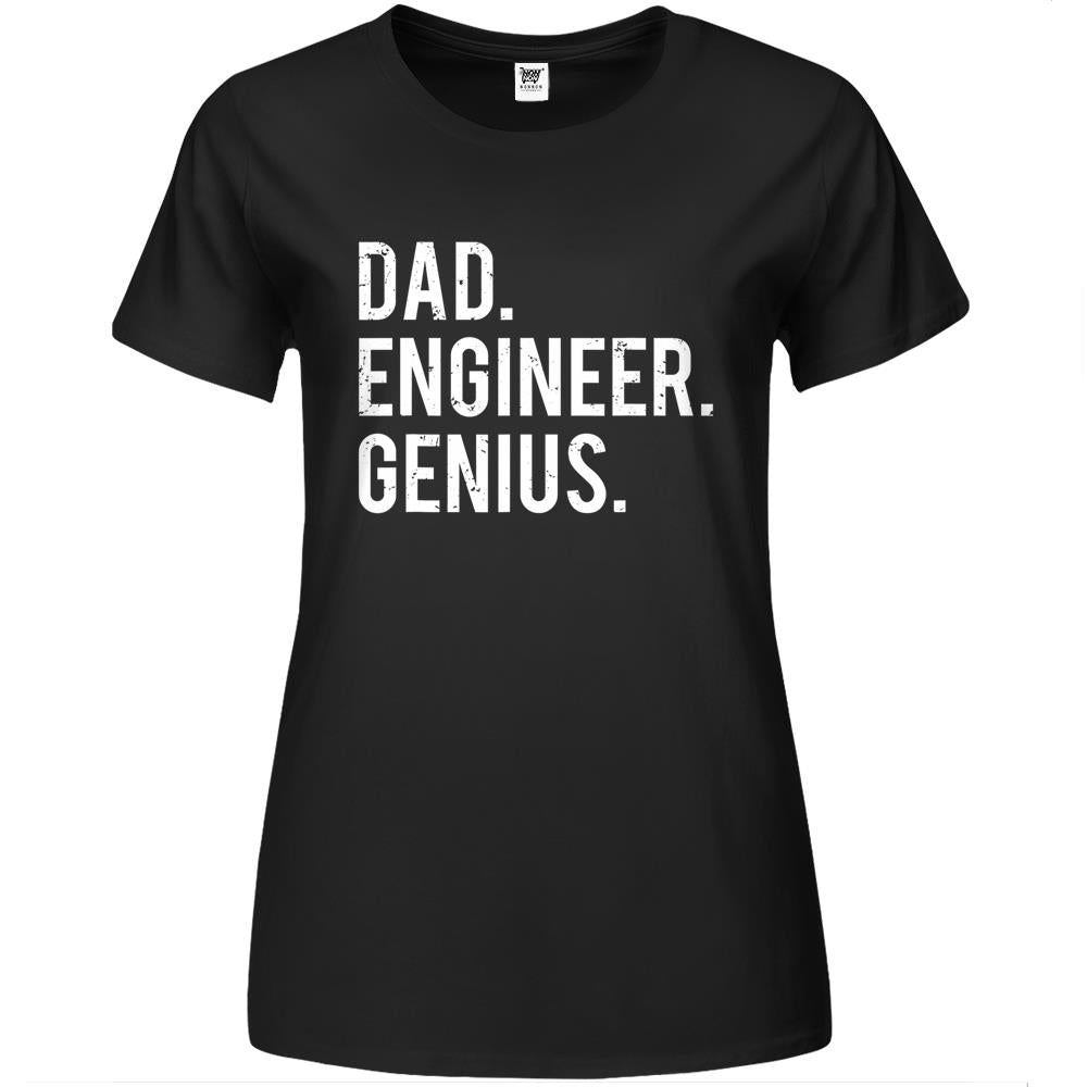 Mens Dad Engineer Genius Cute Engineering Father Premium Womens T Shirts