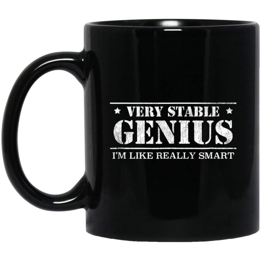 Vintage Very Stable Genius Mug 11 oz 15 oz Black Mug