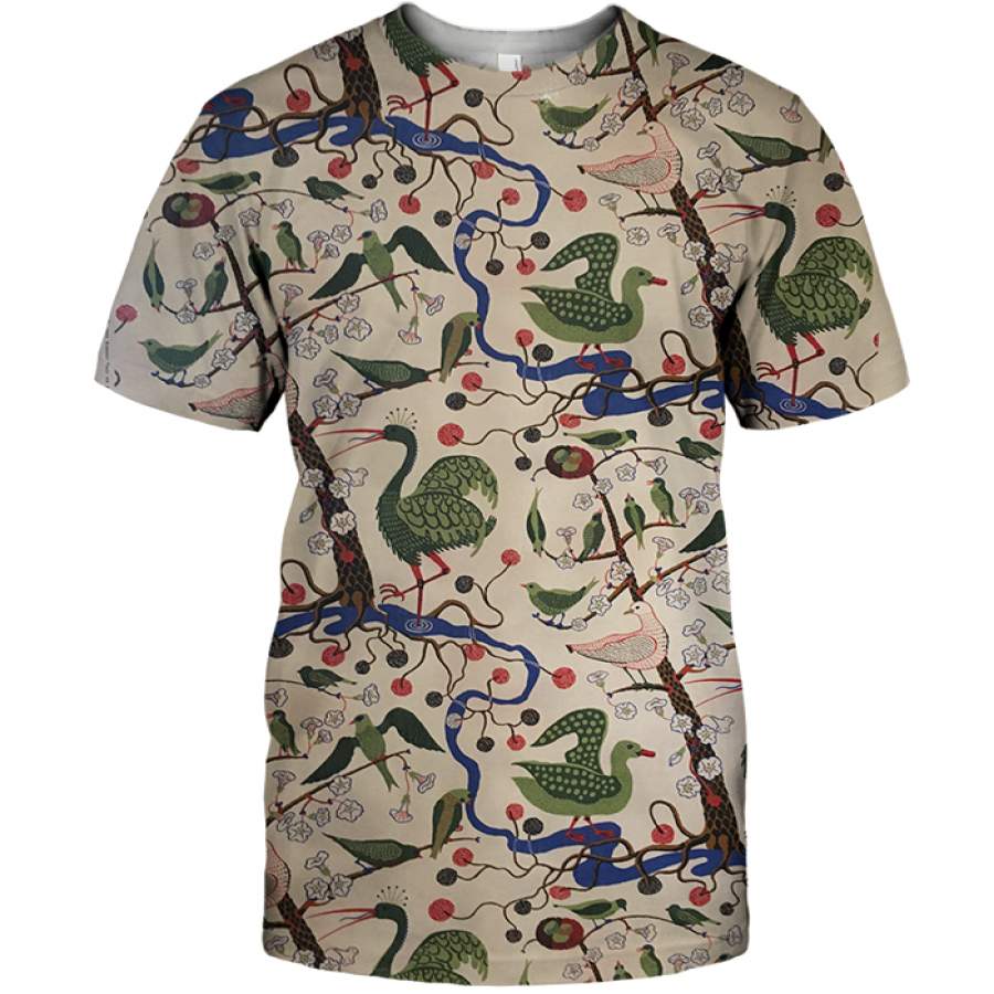 3D All Over Print Bird Vintage Shirt