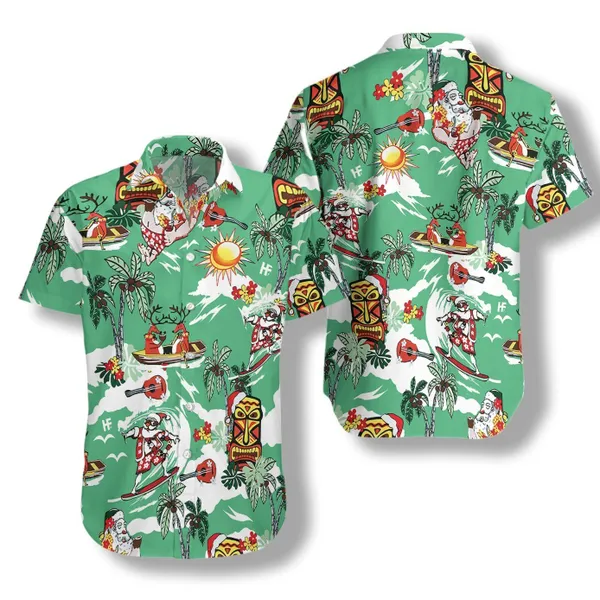 Merry Christmas Santa Claus Hawaii Shirt For Men Women Adult Ha26146