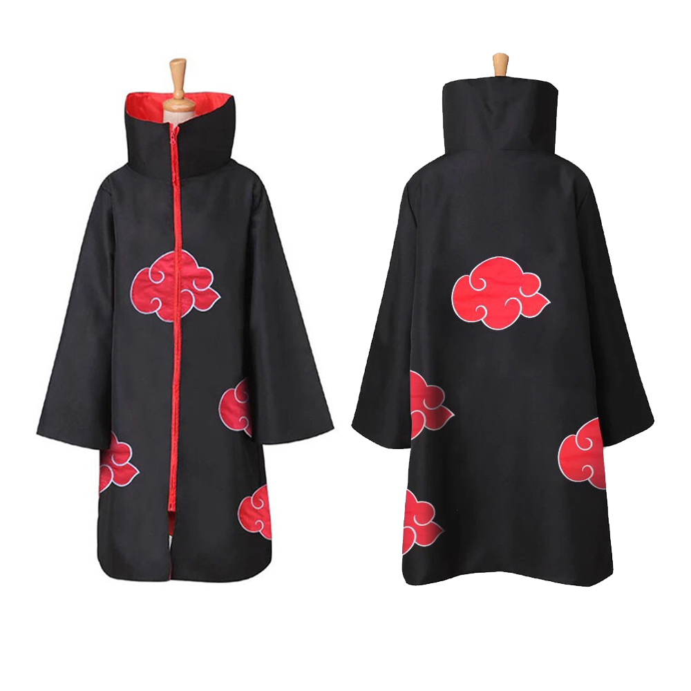 2021 Anime Akatsuki Halloween Cosplay Costumes Headband +Ring +Kunai Cloak Cape Itachi Robe for Kids Aldult Women Men Boys Girls alx