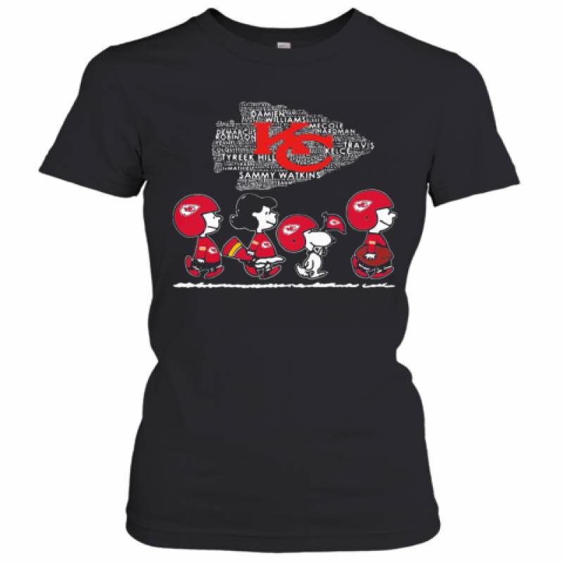 The Peanuts Kansas City Chiefs Team Football Women's T-Shirt