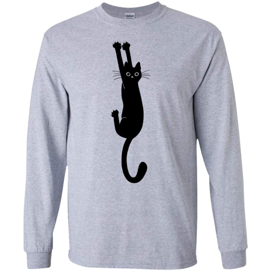 AGR Black Cat Holding OnBlack Cat Holding On Long Sleeve T-Shirt