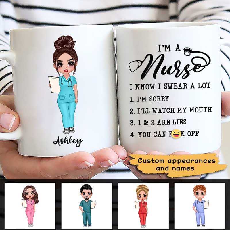 Doll Male Female I‘M A Nurse Personalized Mug