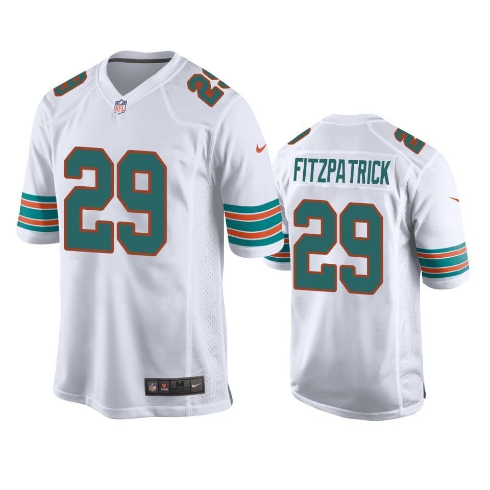 Dolphins Minkah Fitzpatrick White 2019 Alternate Game Mens Jersey