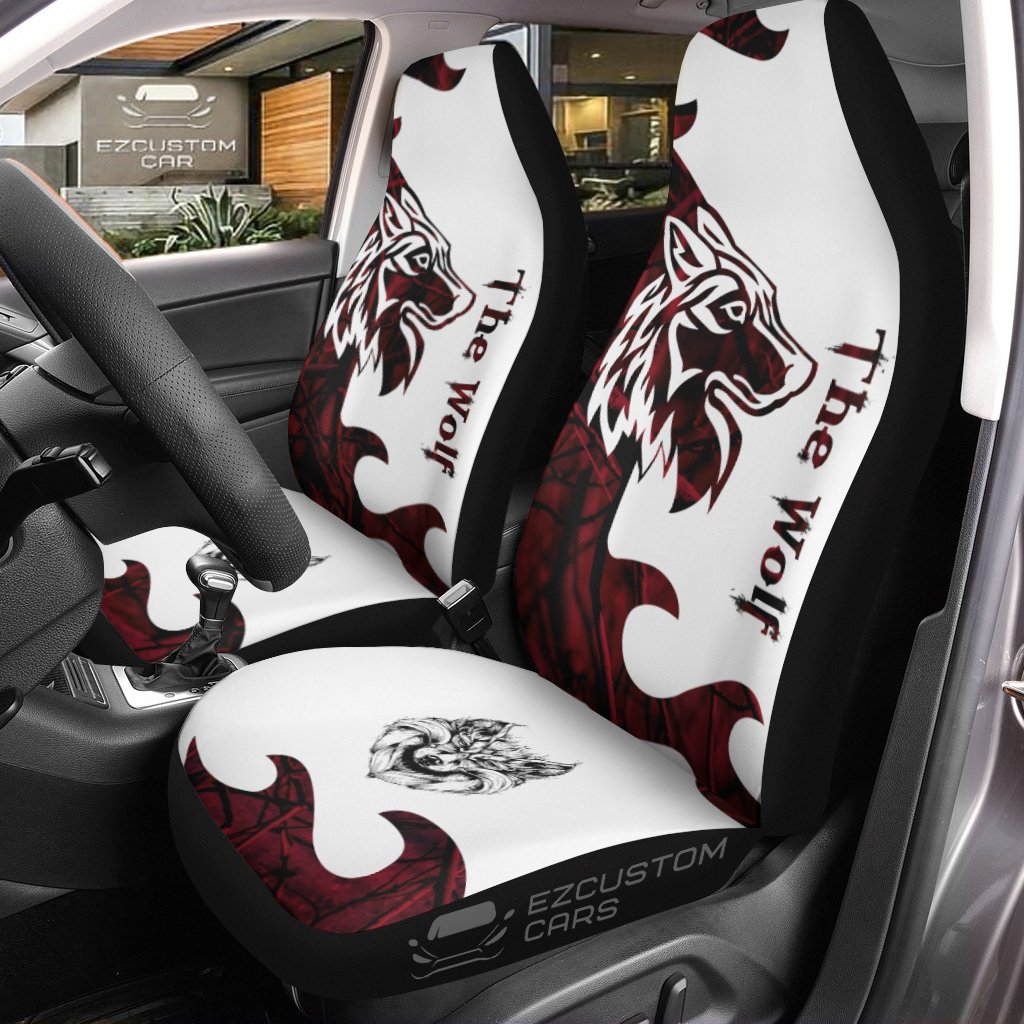 Wolf Native American Car Seat Covers Custom Animal Car Accessories