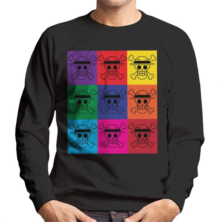 Scull And Crossbones Pop Art One Piece Men’s Sweatshirt