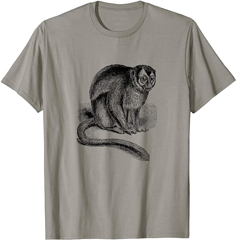 Vintage Owl Monkey Print T-Shirt