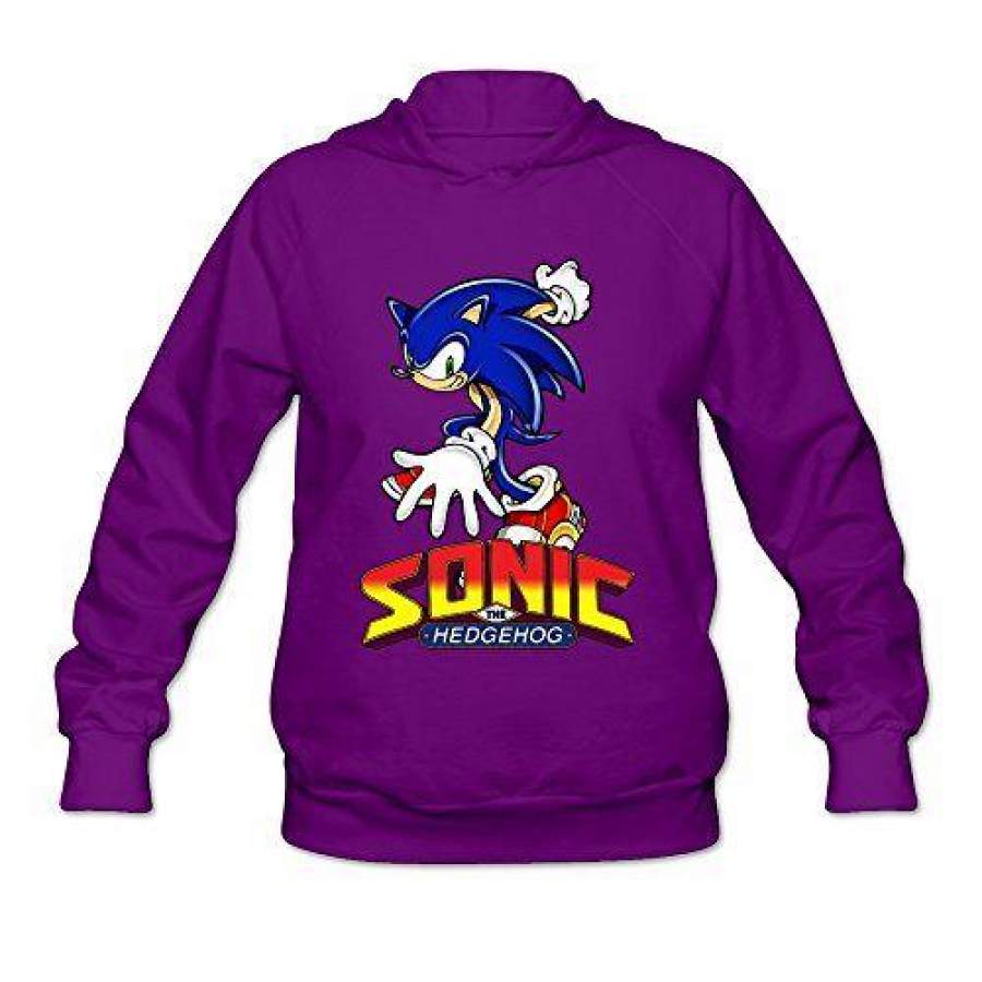 Aopo Sonic The Hedgehog Act Long Sleeve Hooded Sweat Shirt