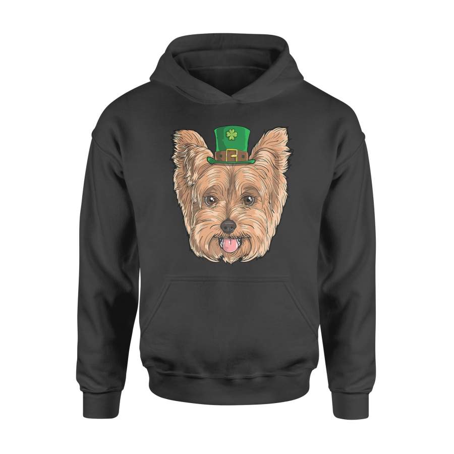 Yorkie Dog St Patricks Day Leprechaun Gift Puppy Hoodie