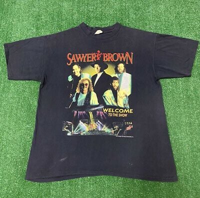 Vintage Sawyer Brown Concert Tour Shirt Sz Extra  Country Western Music 3467