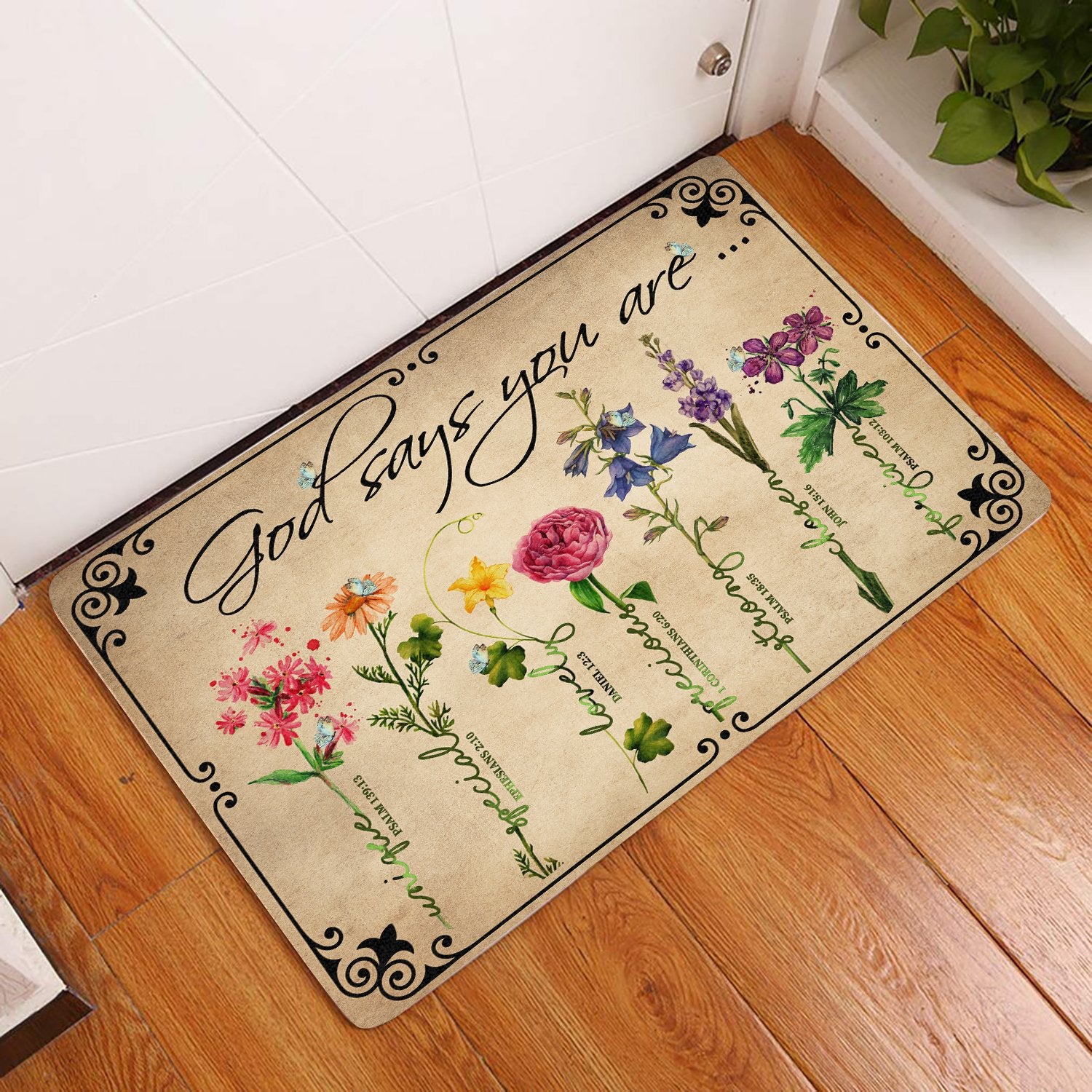 God Says You Are All Over Printing Doormat Pre2173