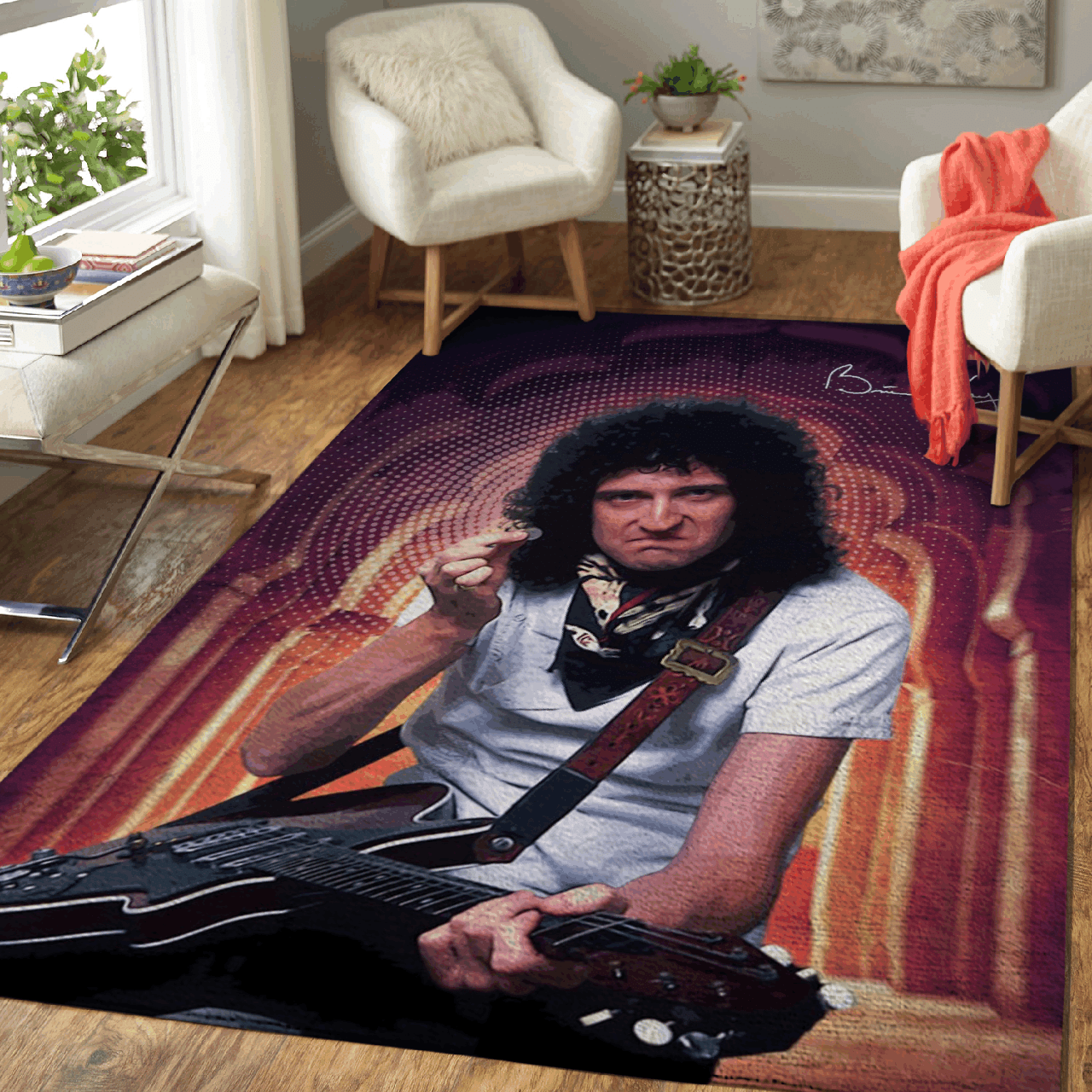 Brian May – Music Art For Fans Area Rug Carpet