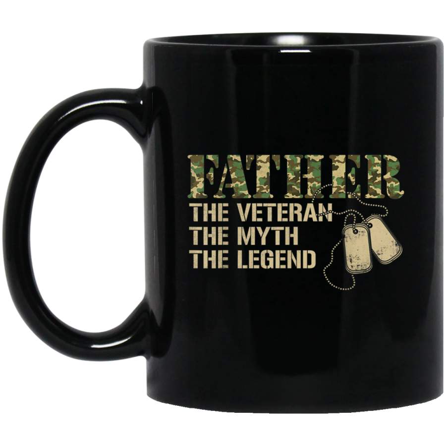 Mens Camo Shirt Father The Veteran The Myth The Legend Mug