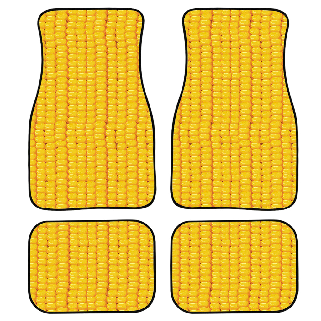 Corn Texture Print Front And Back Car Floor Mats, Front Car Mat