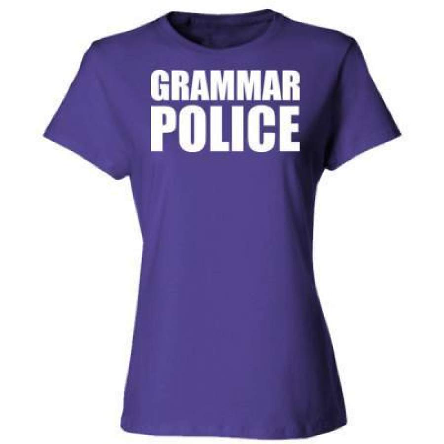 AGR Grammar Police Teacher English – Ladies’ Cotton T-Shirt