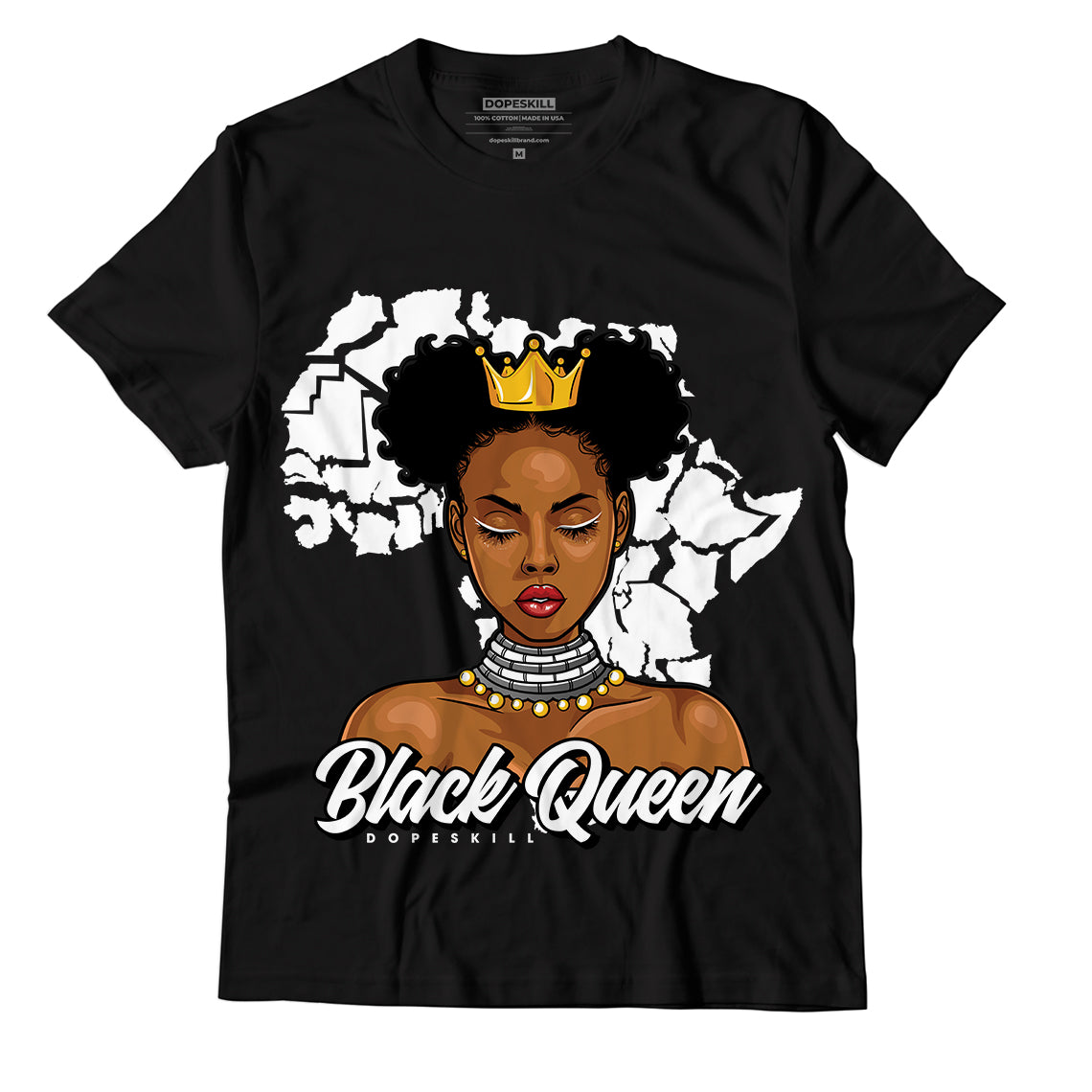 Jordan 12 Playoffs Dopeskill T-Shirt Black Queen Graphic