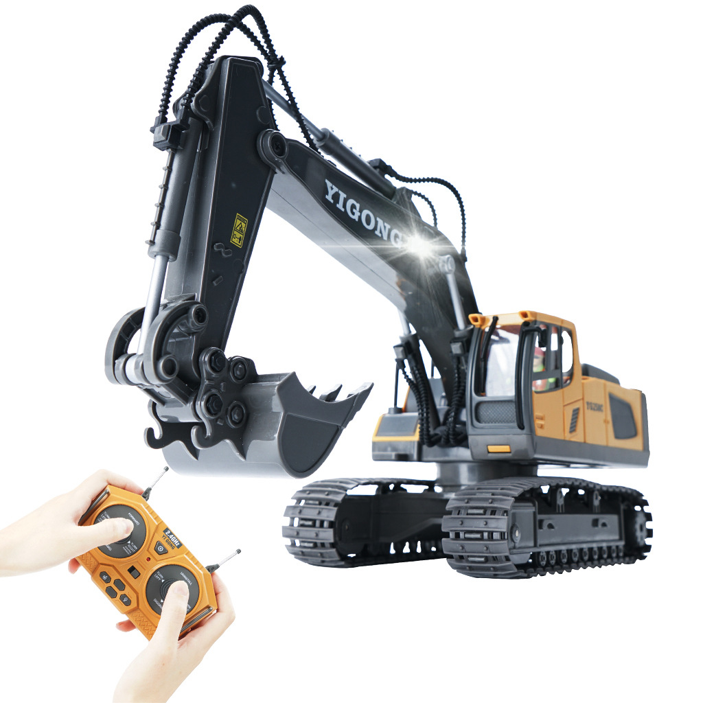RC Truck 2.4G Remote Control Construction Excavator Vehicle Children’s Wireless Crawler Multifunctional Car Toys for Boys Gifts alx