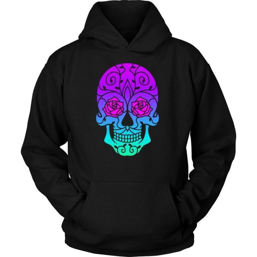 Sugar Skull Dia De Los Muertos Edm Techno Party Rave Men’S Cool Design Hoodie Sweatshirt