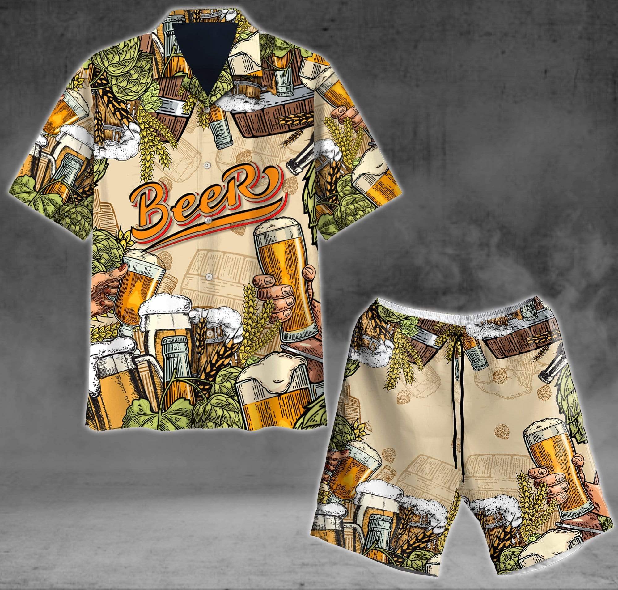 Beer For Life Unisex Hawaiian Shirts – Beach Shorts