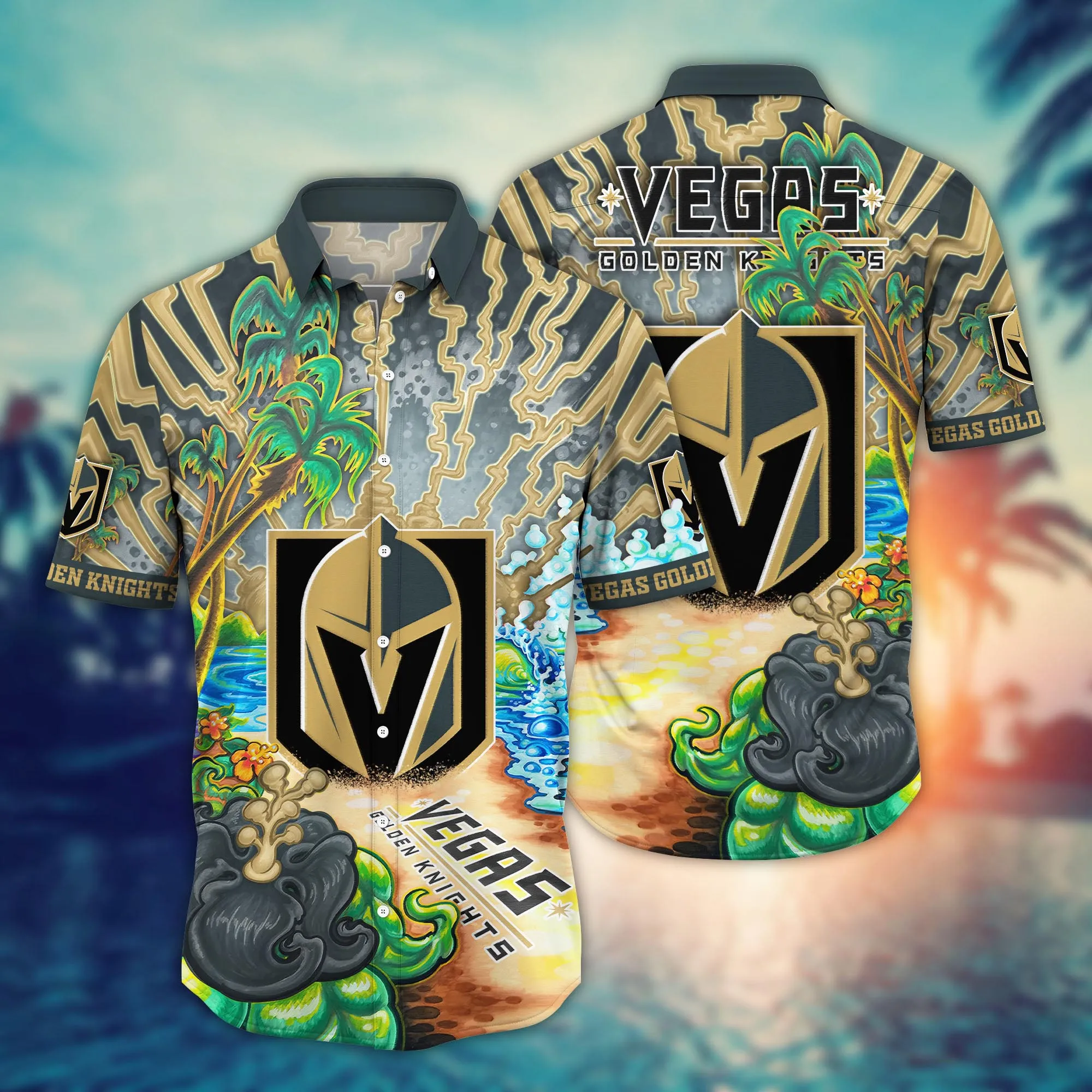 Vegas Golden Knights Nhl Hawaiian Shirt Outdoor Moviestime Header And Volley Shirts