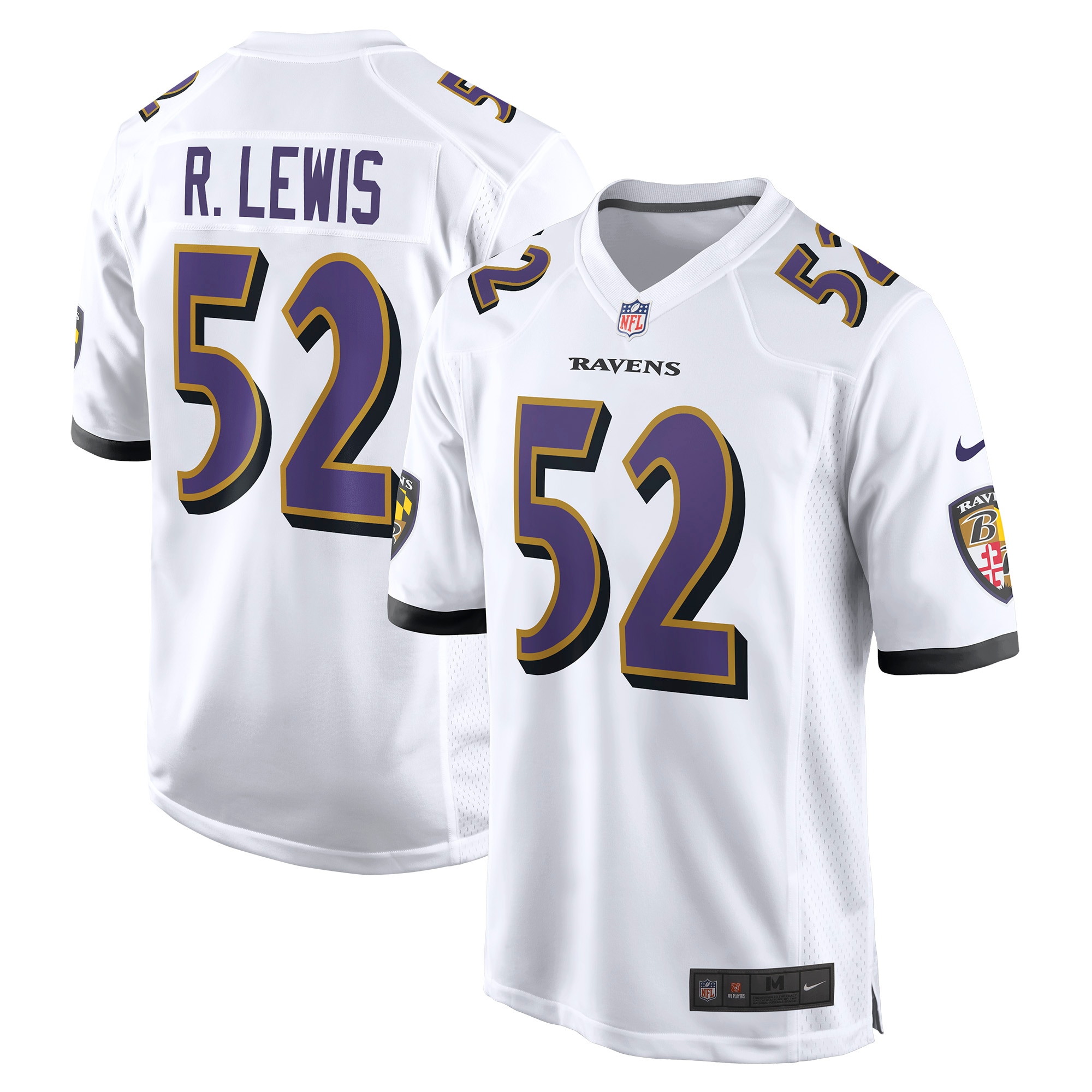 Ray Lewis Baltimore Ravens Retired Player Game Jersey – White