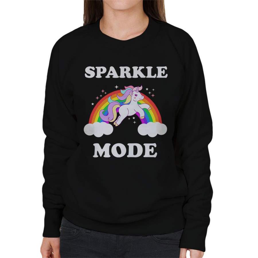 Unicorn Sparkle Mode Women’s Sweatshirt