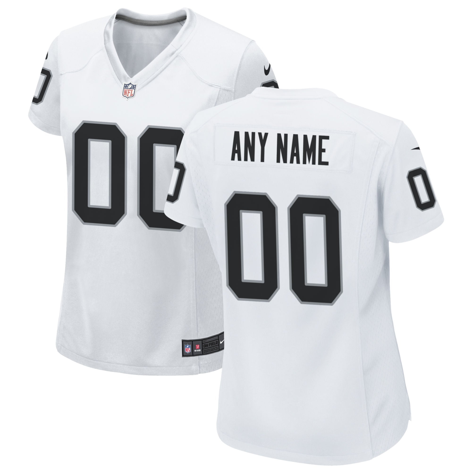 Women’s White Las Vegas Raiders Custom Game Jersey