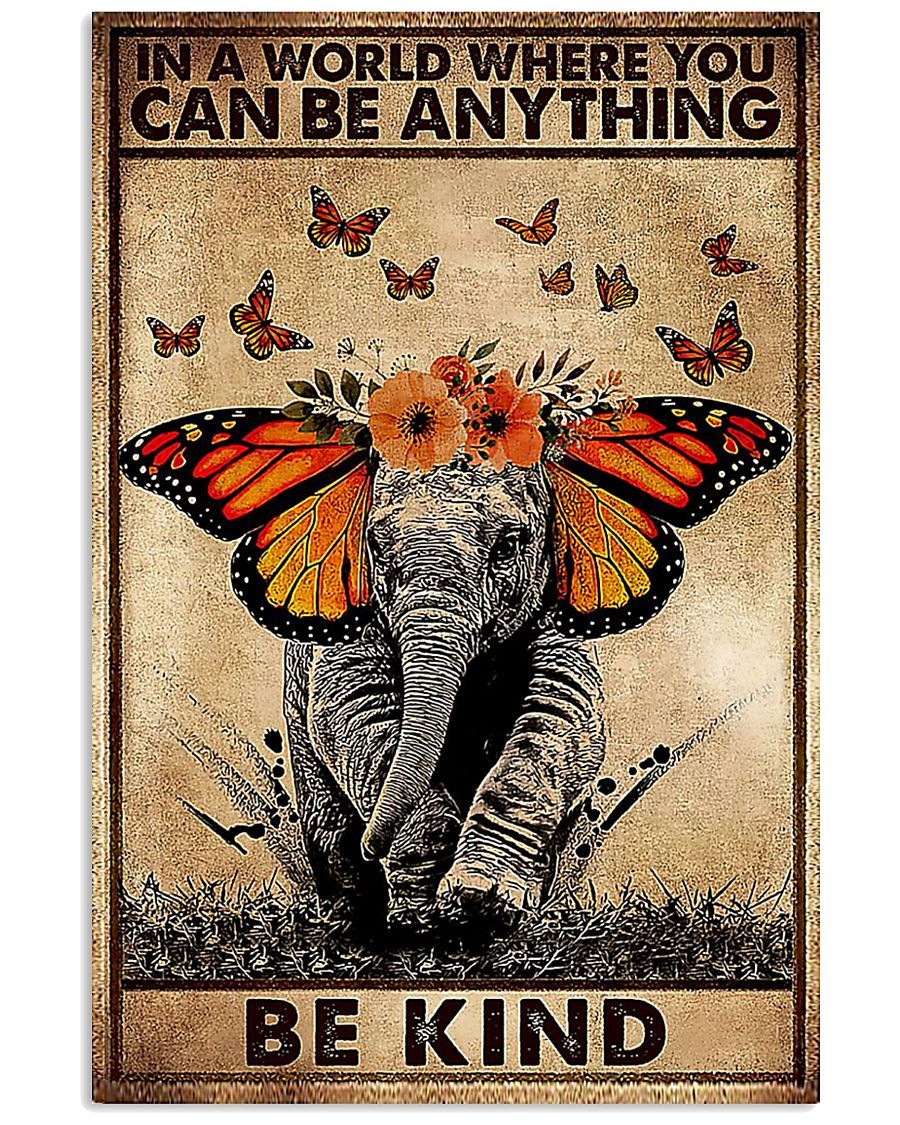 Bekind Elephant 15 Poster And Canvas, Wall Decor, Wall Art, Canvas Instructure, Wall Art, Poster Store, Wall Decals, Canvas Wall Art