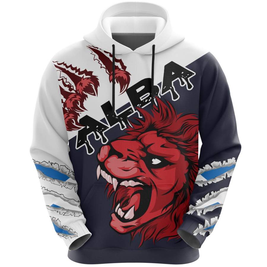 Scottish Pullover Hoodie Red Lion Rampant NNK022903