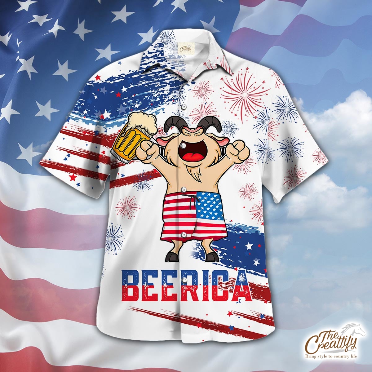 Goat And Beerica Hawaii Shirt Ha79407