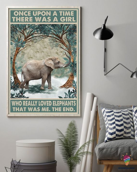 Gift For Elephant Lover Elephant Once Upon A Time Vertical Canvas Art And Poster Nhd