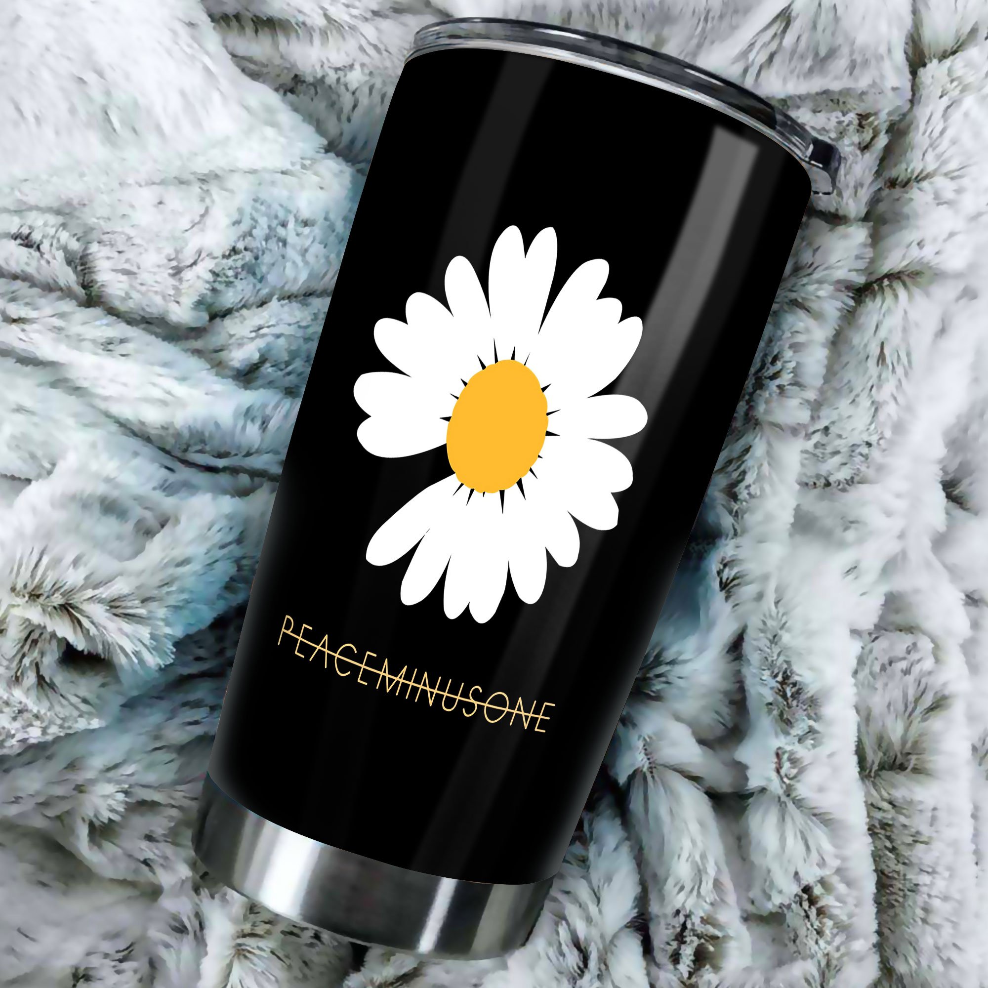 Peaceminusone Daisy Flower Tumbler Stainless Steel