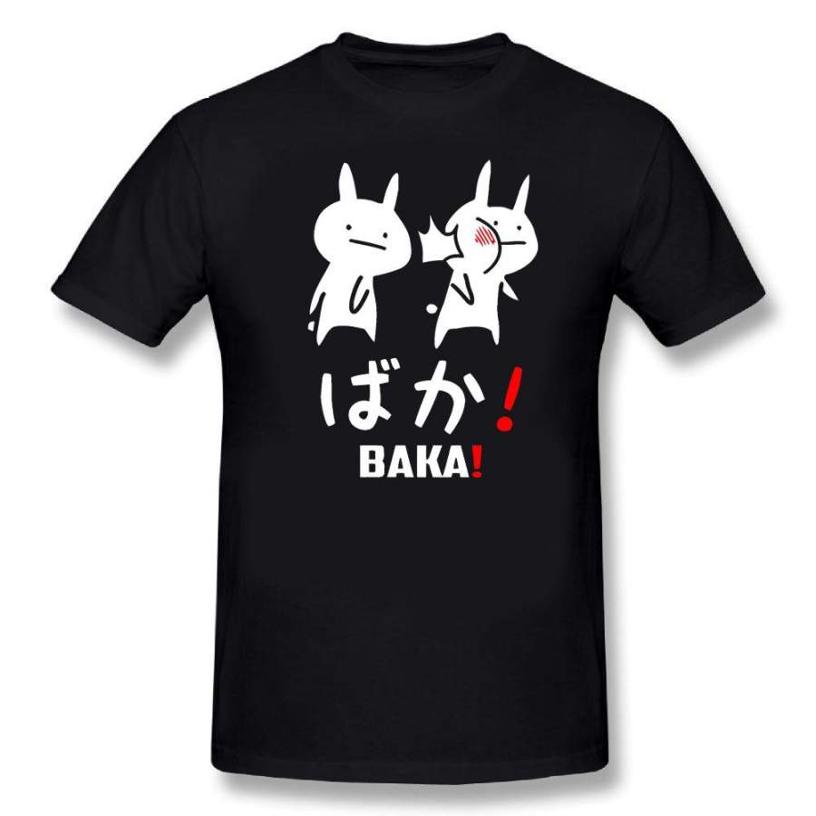 Anime Baka Rabbit T-shirt Slap Otaku Japanese Manga Word Shirt S-3XL