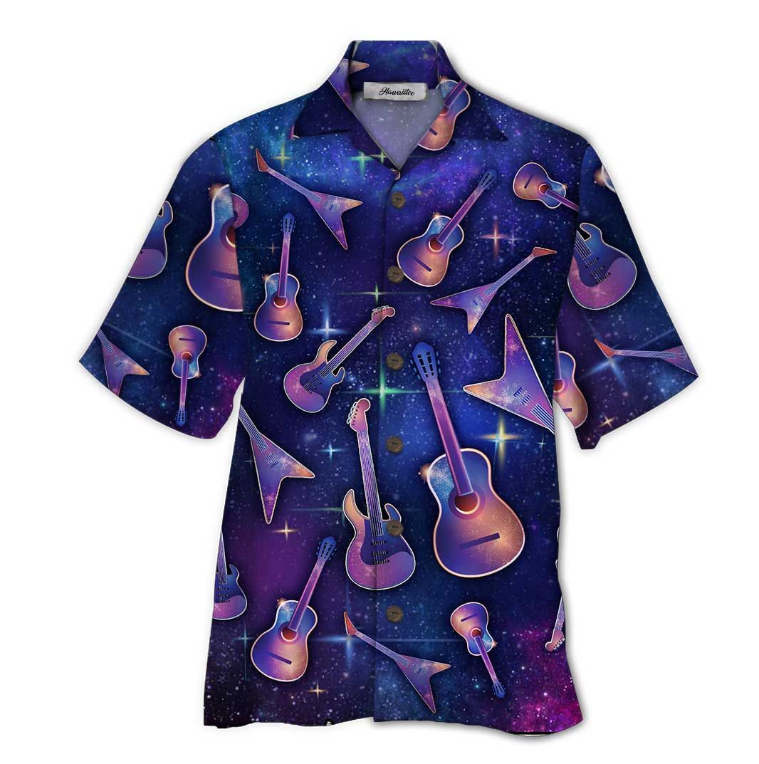 Guitar Black Unique Design Unisex Hawaii Shirt For Men And Women Ha18603