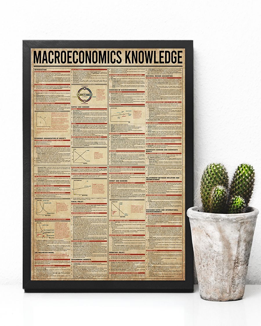 Teacher Macroeconomics Knowledge Vertical Canvas And Poster | Wall Decor Visual Art