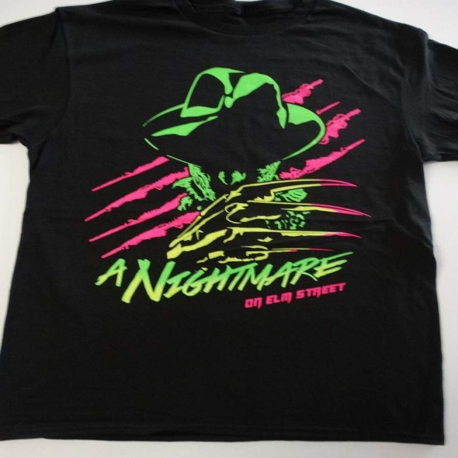 Freddy Krueger A Nightmare On Elm Street Movie Neon Horror T-shirt ...