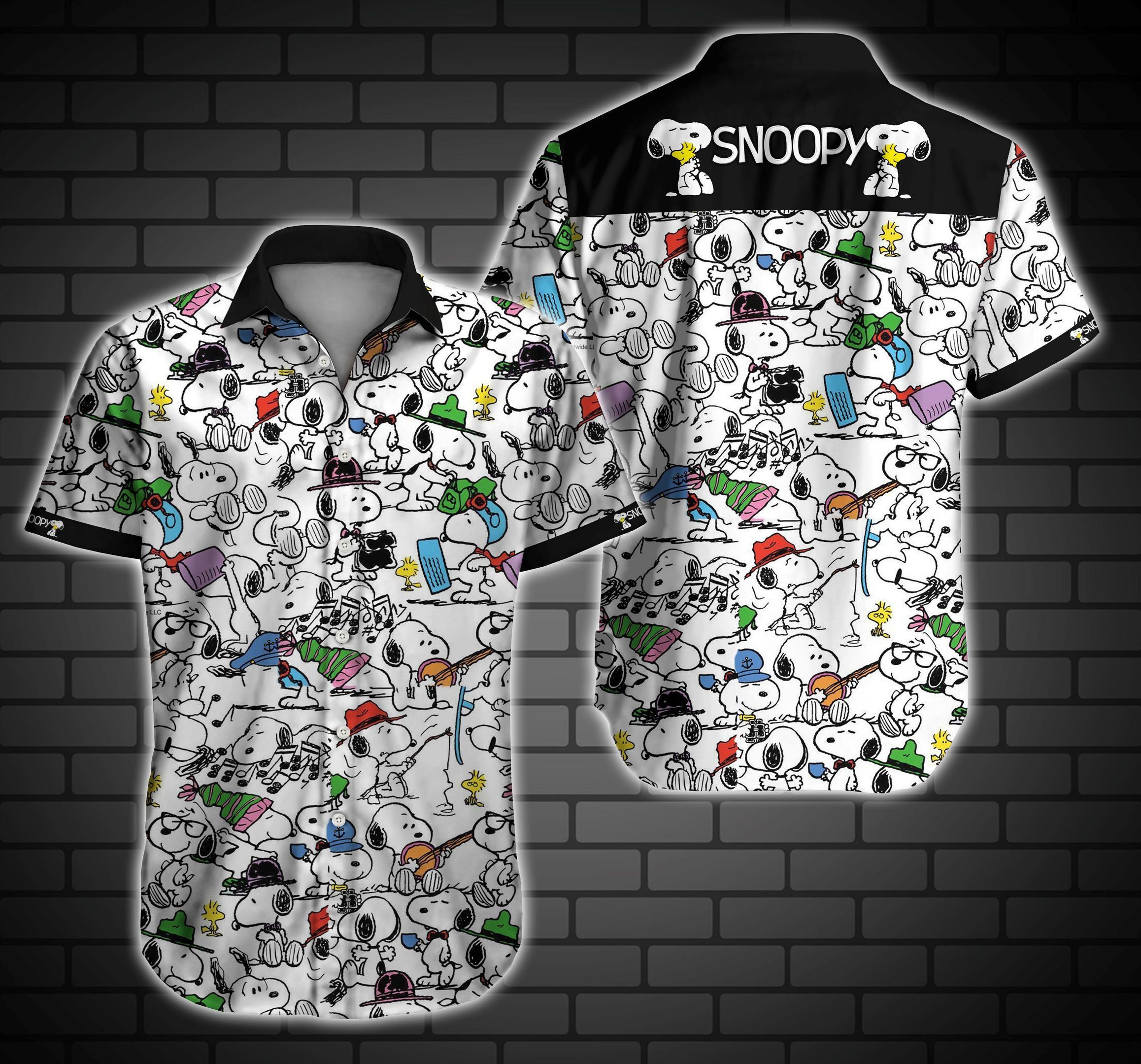 Snoopy Hawaii Shirt Summer Button Up Shirt For Men Beach Wear Short Sleeve Hawaii Shirt New Fashion