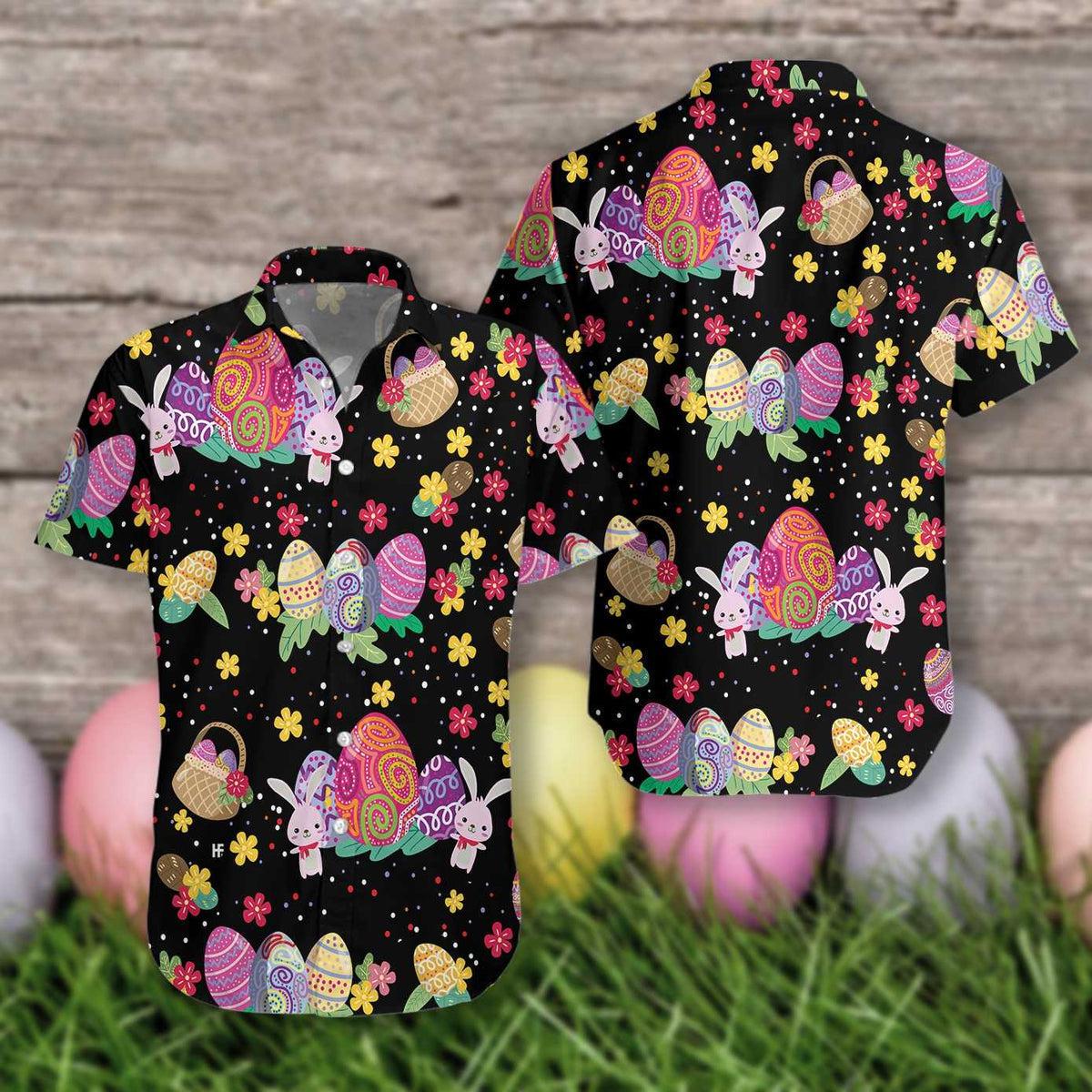 Flower Bunny Easter Hawaiian Shirt – For Men And Women