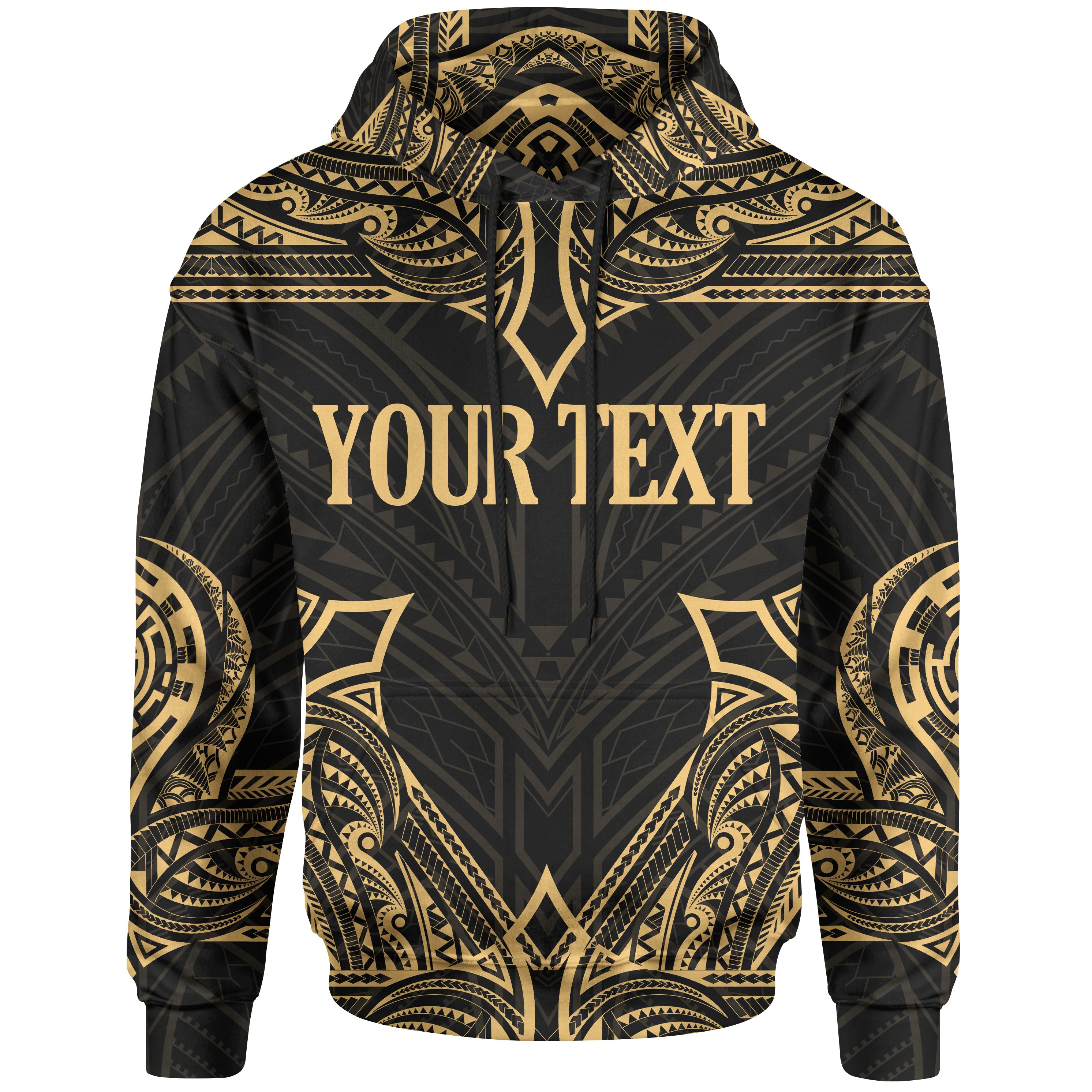 Tonga Custom Personalised Hoodie – Coat Of rms With Patterns Gold Color – BN01